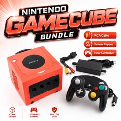 ❤️ Nintendo GameCube RED Console Bundle DOL-101, with Controller, TESTED WORKING