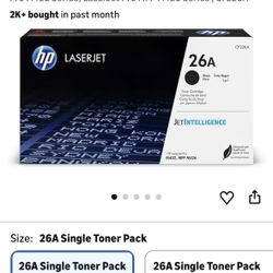 HP 26A Black Toner Cartridge Printers | Works with LaserJet Pro M402 Series; LaserJet Pro MFP M426 Series | CF226A