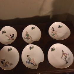 1950’s Adderly Glamour Girls Mini Plates