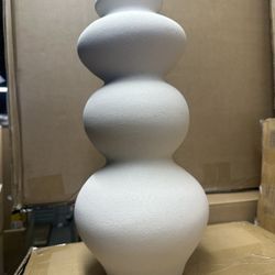 Tall Ceramic Organic Modern Vase - Threshold"": Hand Wash, Tabletop Decor, Watertight Bottle Vase