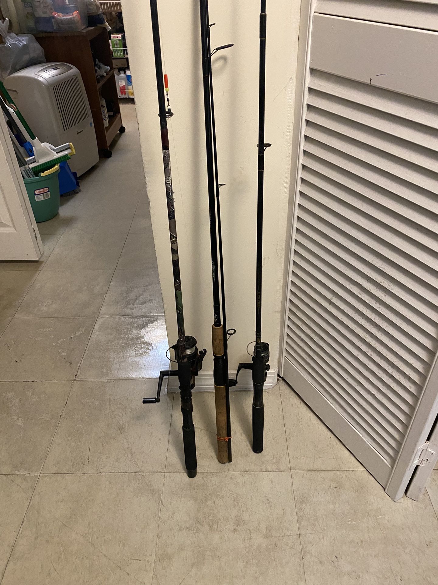 Three fishing rods combo