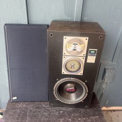 Sansui s-717 3-way Speaker 8 ohms air suspension 120watt w/ 9” Pyle Driver WORKS