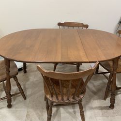 FREE Solid Maple Dining Room Table With Chairs