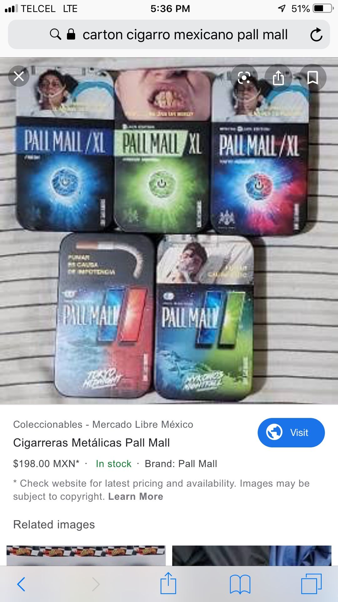 Pall mall Mexican cigarettes