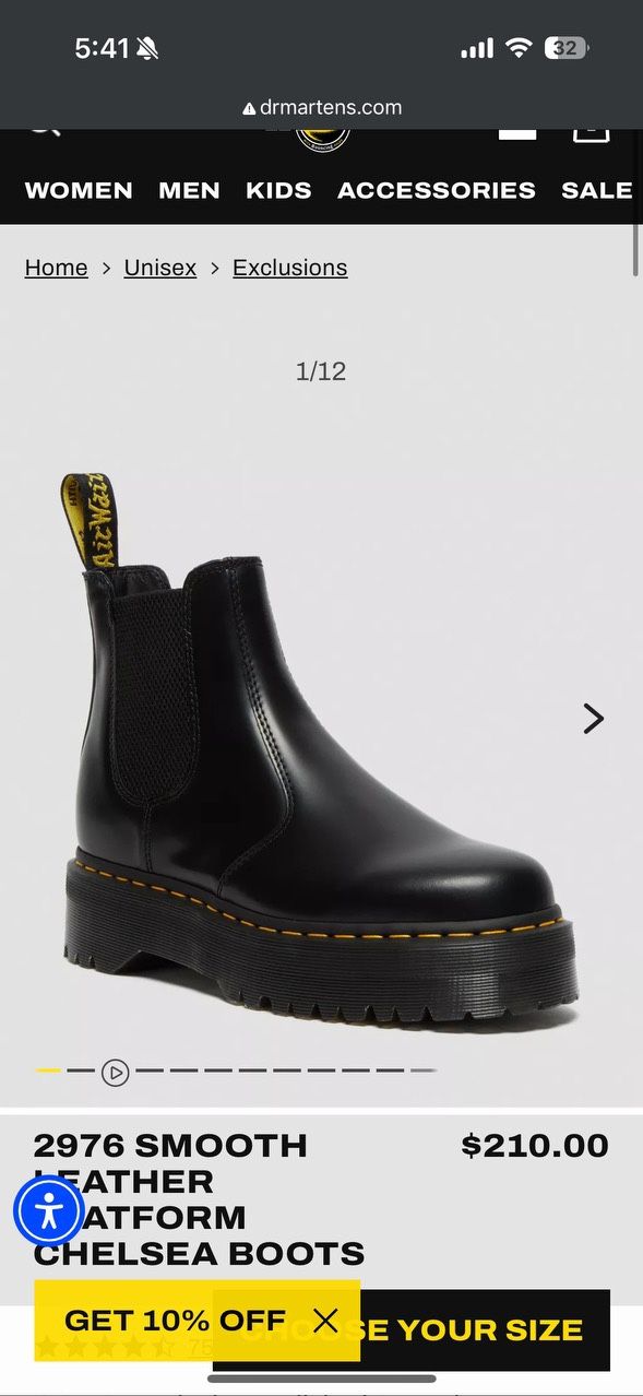 Doc Martens 2976 SMOOTH LATHER PATFORM CHELSEA