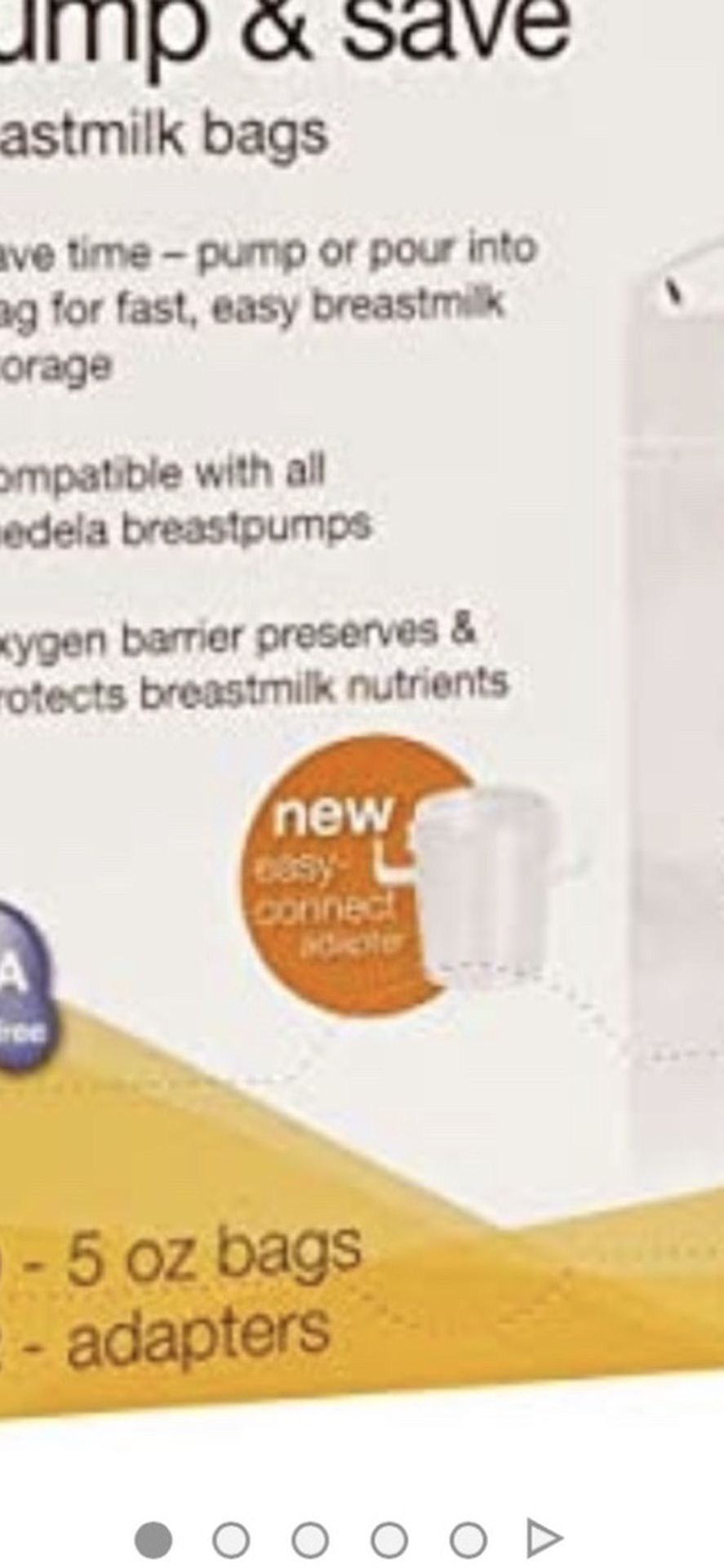 Brand New- Medela Pump&save Milk Storage Bag