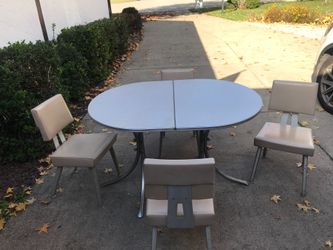 Antique table and chairs