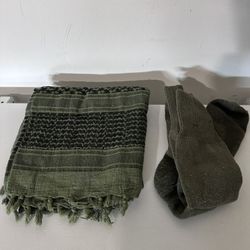 Green Scarf & Socks 