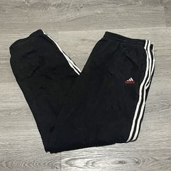 Adidas Black / White Striped Sweatpants 