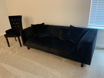 Black Sofa and Chair