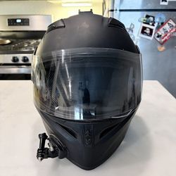 1Storm HB89 Motorcycle Helmet Size M 55-56CM Matte Black Dual Visor