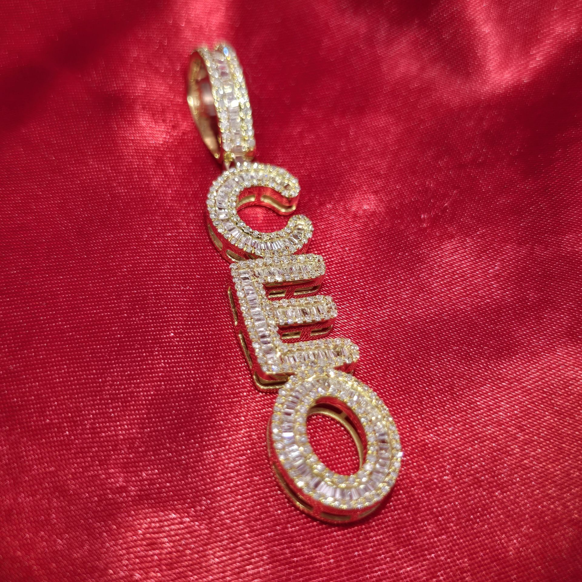10k Yellow Gold Diamond CEO Pendant 1.30 ctw