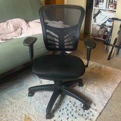 Office Computer Desk Rolling Chair - Black for School/Study/Work/Gaming