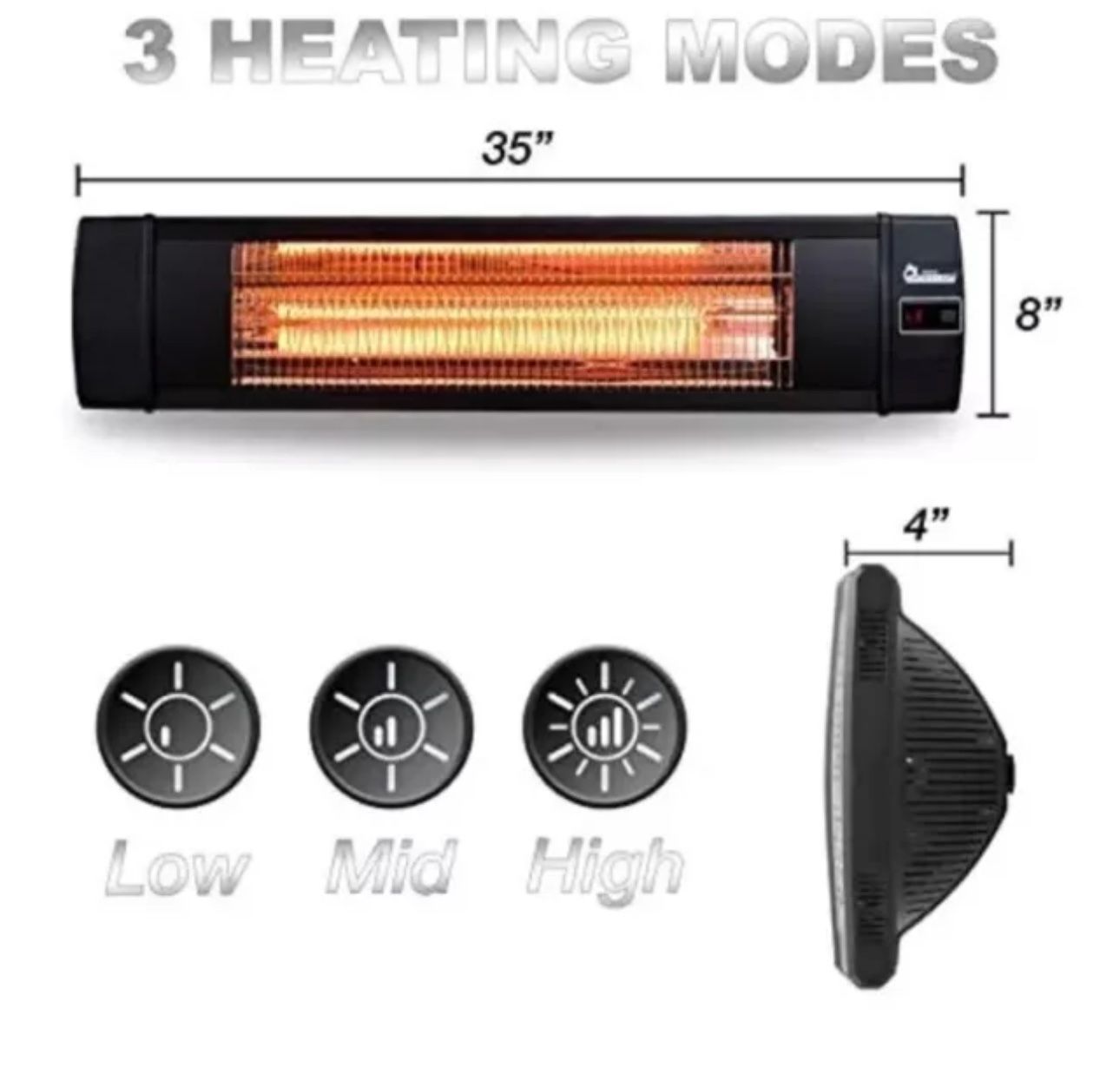 Dr Infrared Heater DR 238 Carbon Infrared Outdoor Heater for Restaurant, Pati...