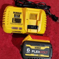 6.0 Dwalt Batería Y Cargador Rápido $160