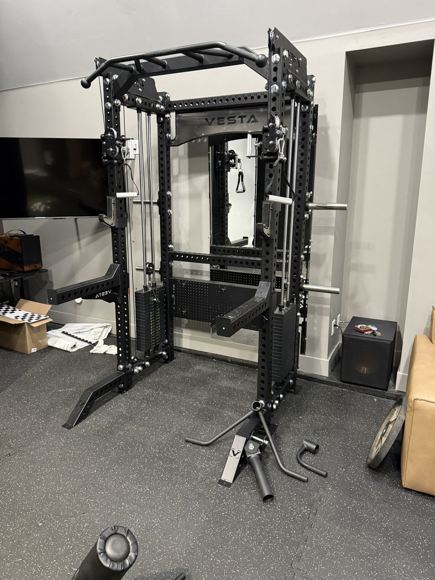 Vesta Fitness PRO SERIES 2-1 Ultimate Half Rack Functional Trainer/Gym Equipment/ Home Gym/ Fitness/ FREE DELIVERY 🚚