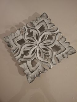 Carved Wood Floral Wall Art Decor