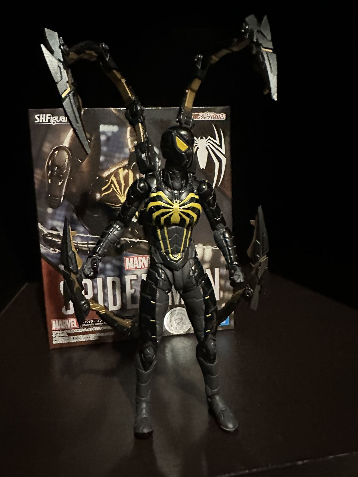 sh figuarts ps4 insomniac anti ock suit spiderman