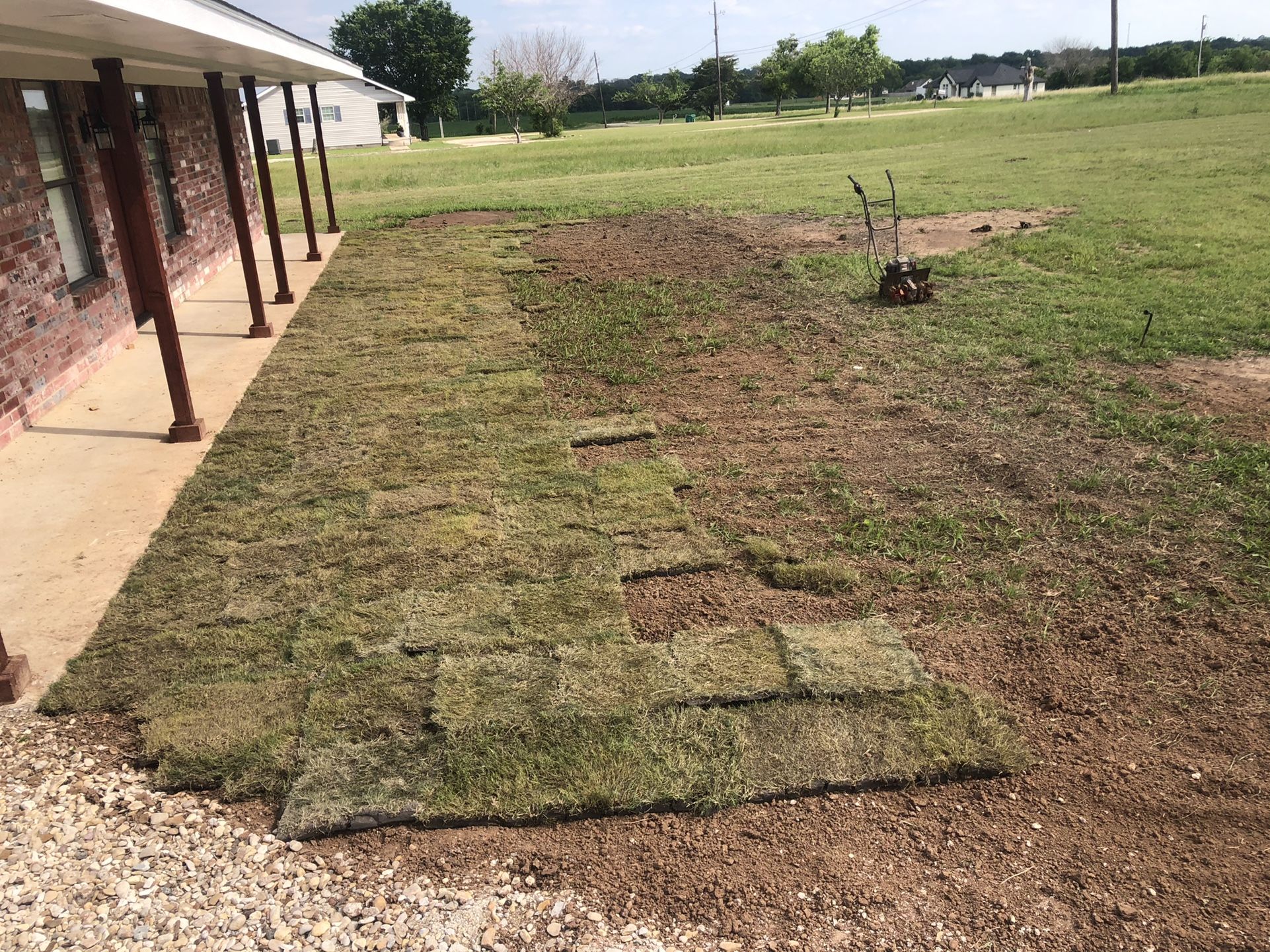 Bermuda Sod Planted