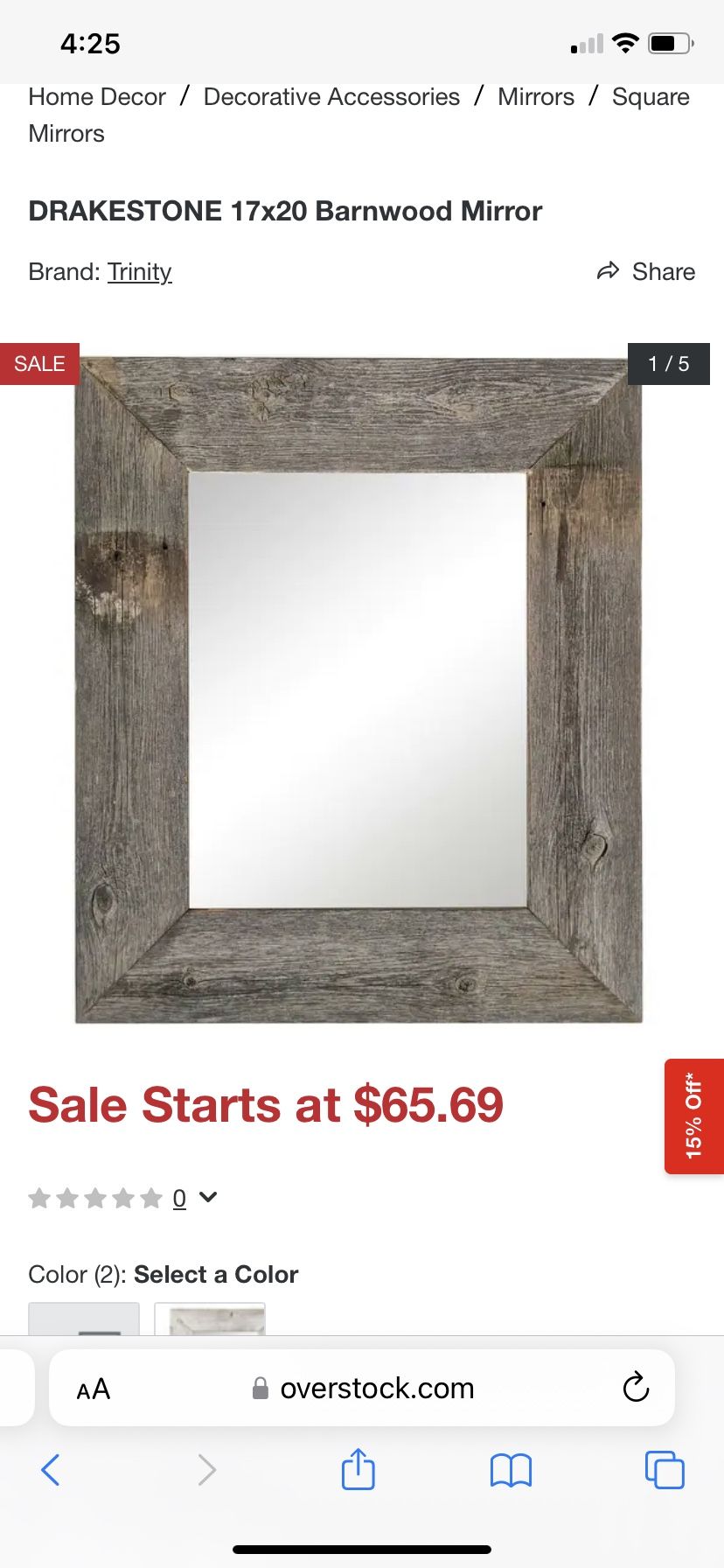 Rustic Farmhouse  New Mirror