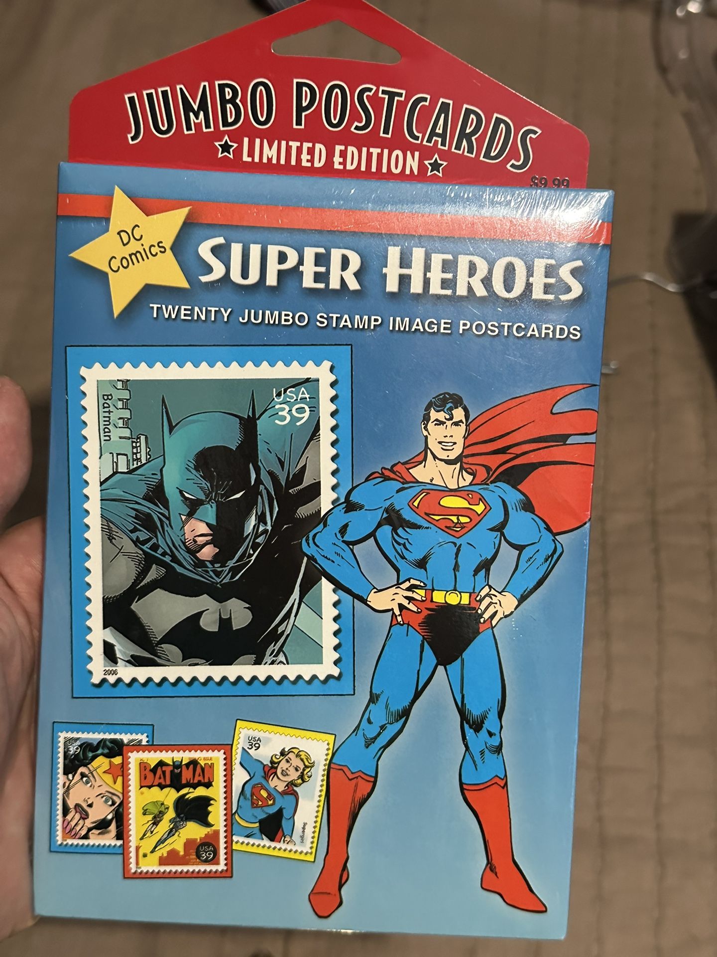 Superman Postage Stamp Postcards