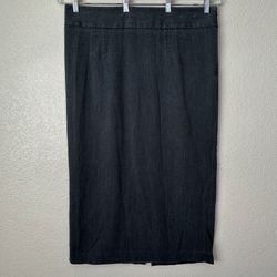 Lane Bryant Soft Denim Charcoal Gray Pencil Skirt