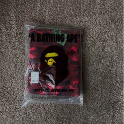 red bape hoodie full zip up