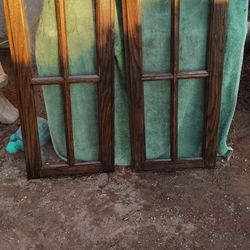 Antique Arched Four Panel Window 13x32