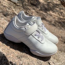 BAXINIER CHEER SHOES-WHITE LITTLE KIDS SIZE 11.5/29