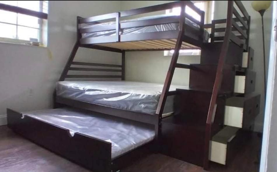 Twin over full bunk beds frame and free delivery in box with the