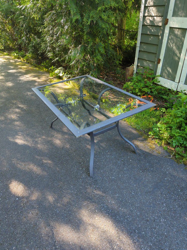 Glass Outdoor Table