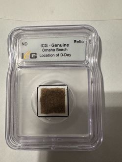 ICG Certified Omaha Beach D-Day Sand Relic