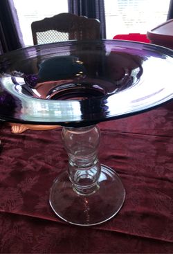 Purple big glass decor beautiful with fruit or decor in it
