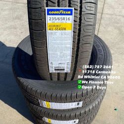 235/65R16 Goodyear All Season 60k miles Set of Tires Installed and Balanced Set de Llantas Nuevas Instaladas y Balanceadas