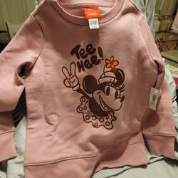 BRAND NEW MINNIE MOUSE TEE HER SWEATSHIRT SIZE SMALL(6-7)