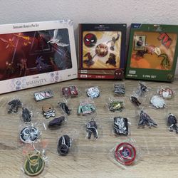 Disney Marvel Lot Of Collectible Pins Avengers Spider-Man Loki Scarlet Witch New