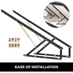 Pair of 4FT Pneumatic Storage Bed Lift Mechanism Heavy Duty Gas Spring Bed Storage Lift Kit for Box Bed Sofa Storage Space Saving DIY Project Lifter L