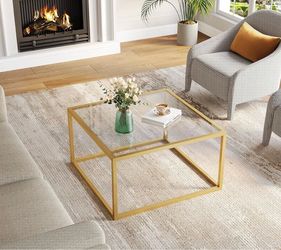 Small Modern Coffee Table - Gold