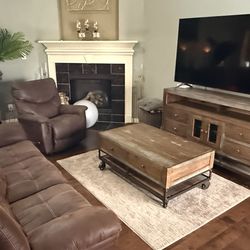 Living Room Furniture Palm Tree, Coffee Table, TV Stand, Sofa, Recliner