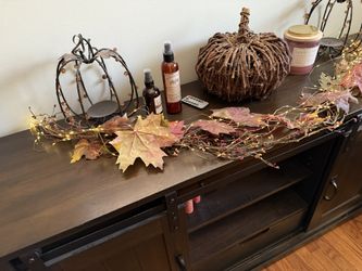 Farm House Dark Wood Tv Stand
