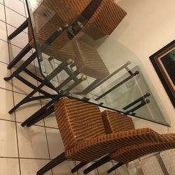 Glass Dining Table With 4 Chairs