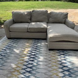 *FREE DELIVERY* Beige Ashley Furniture Sofa Chaise W/ Rug