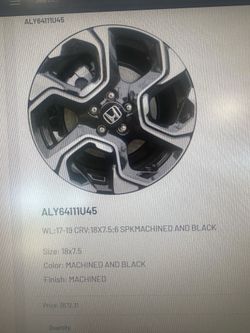 2017 Honda CRV stock rims