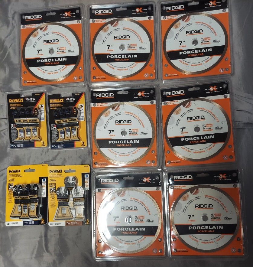 Rigid Diamond Blades & DeWalt Oscillating Blades