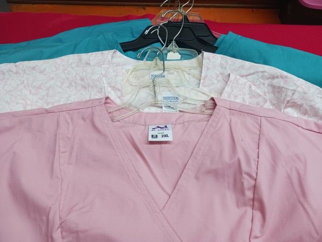 5 New 2X Scrub Tops