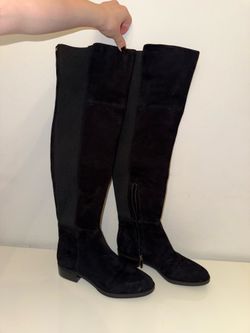 Sam Edelman black suede knee high boots