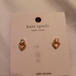NWT Kate Spade Heart Studs 