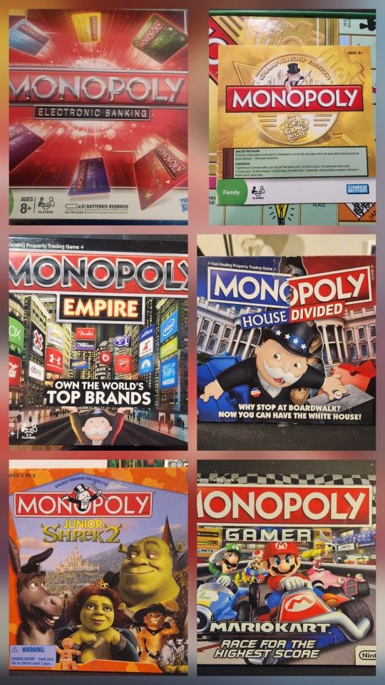 2000-2009 COMPLETE Monopoly Games ($15 Each )
