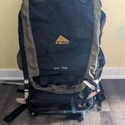 Kelty Super Tioga Aluminum Frame Black & Tan Backpack Hiking Hunting Camping Backpacking Pack