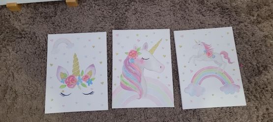 3 Unicorn Paintings